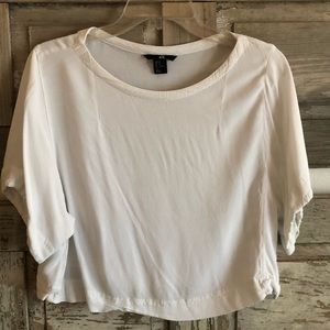 White Crop Tee